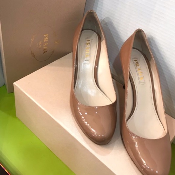 Prada Cammeo Vernice Pumps Nude Sz. 39.5 - Picture 2 of 10